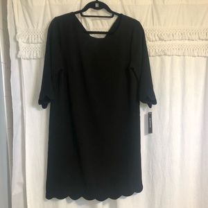 Monteau black shift dress